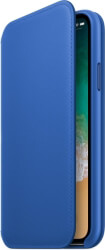 APPLE MRGE2 IPHONE X / XS LEATHER FOLIO BOOK CASE ELECTRIC BLUE