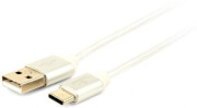 CABLEXPERT CABLEXPERT CCB-MUSB2B-AMCM-6-S COTTON BRAIDED TYPE-C USB CABLE METAL CONNECTORS 1.8M BLISTER SILVER