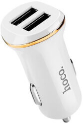 HOCO HOCO CAR CHARGER DOUBLE USB PORT 2.1A Z1 WHITE
