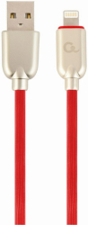 CABLEXPERT CABLEXPERT CC-USB2R-AMLM-2M-R PREMIUM RUBBER 8-PIN CHARGING AND DATA CABLE 2M RED