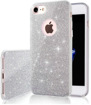 GLITTER 3IN1 BACK COVER CASE FOR XIAOMI REDMI NOTE 9S/NOTE 9 PRO/NOTE 9 PRO MAX SILVER