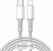 BASEUS HIGH DENSITY BRAIDED FAST CHARGING DATA CABLE TYPE-C TO LIGHTNING PD 20W 2M WHITE