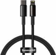 BASEUS TUNGSTEN GOLD FAST CHARGING DATA CABLE TYPE-C TO LIGHTNING PD 20W 1M BLACK