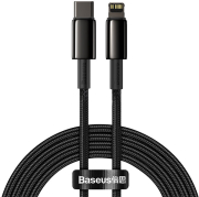 BASEUS TUNGSTEN GOLD FAST CHARGING DATA CABLE TYPE-C TO LIGHTNING PD 20W 2M BLACK