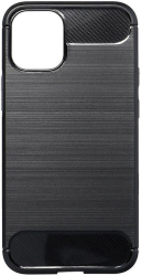 FORCELL CARBON BACK COVER CASE FOR IPHONE 12 / 12 PRO BLACK