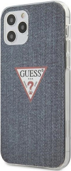 GUESS GUESS IPHONE 12 / IPHONE 12 PRO 6,1 DARK BLUE HARD BACK COVER CASE TRIANGLE COLLECTION