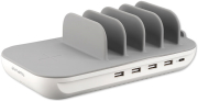 4SMARTS 4SMARTS CHARGING STATION FAMILY EVO 63W WITH PD, WIRELESS CHARGER AND CABLES GREY / WHITE