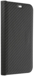FORCELL LUNA CARBON FLIP CASE FOR SAMSUNG GALAXY A12 BLACK