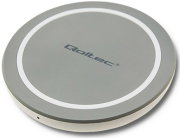 QOLTEC QOLTEC 51840 INDUCTION WIRELESS CHARGER RING QUALCOMM QUICKCHARGE 3.0 10W GREY