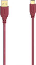 HAMA HAMA 200636 FLEXI-SLIM CHARGING/DATA CABLE USB TYPE-C - USB 2.0 0.75 M CHILLI PEPER