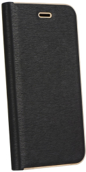 FORCELL LUNA BOOK FLIP CASE GOLD FOR HUAWEI P SMART BLACK