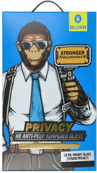BLUEO MR. MONKEY GLASS 5D APPLE IPHONE X/XS/11 PRO BLACK (STRONG PRIVACY)