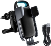 BASEUS MILKY WAY ELECTRIC BRACKET WIRELESS CHARGER 15WATT BLACK