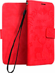 FORCELL FORCELL MEZZO BOOK CASE FOR IPHONE 13 REINDEERS RED
