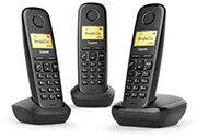 GIGASET ΑΣΥΡΜΑΤΟ ΤΗΛΕΦΩΝΟ GIGASET A170 TRIO BLACK