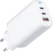 FORCELL TRAVEL CHARGER FORCELL GAN 65W WITH 2X USB TYPE C SOCKET WITH PD AND QC 4.0