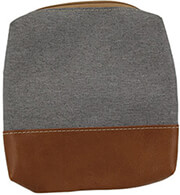 4SMARTS 4SMARTS PACKING POUCH LEATHER AND FABRIC SLIM 13X13X2 CM GREY/COGNAC