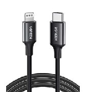 UGREEN UGREEN CHARGING CABLE LIGHTNING MFI US171 18W PD TYPE-C/I6 BLACK 1M 60751 3A