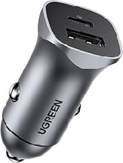 UGREEN UGREEN CAR CHARGER CD130 18W PD+USB QC3.0 SILVER 30780