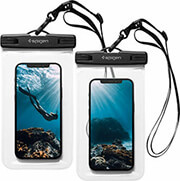 SPIGEN A601 WATERPROOF PHONE CASE UP TO 6.8'' 2 PACK CLEAR