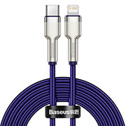 BASEUS CABLE CAFULE USB TYPE-C TO LIGHTNING 20W 2M PURPLE