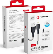 FORCELL CARBON CABLE USB A TO LIGHTNING 8-PIN 2.4A CB-01A BLACK 1M