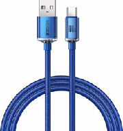 BASEUS CRYSTAL SHINE CABLE USB TO TYPE-C 100W 5A 1.2M BLUE