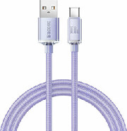 BASEUS CRYSTAL SHINE CABLE USB TO TYPE-C 100W 5A 1.2M PURPLE