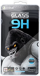 X-ONE FULL COVER EXTRA STRONG MATTE FOR IPHONE 13 PRO MAX/14 PLUS TEMPERED GLASS 9H