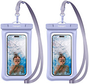 SPIGEN AQUA SHIELD WATERPROOF FLOATING 6.9'' CASE A610 2 PACK AQUA BLUE