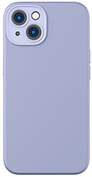 BASEUS BASEUS LIQUID SILICA GEL CASE IPHONE 14 PLUS LAVENDER+ TEMPERED GLASS + CLEANING KIT