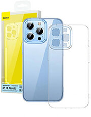 BASEUS BASEUS CASE CRYSTAL IPHONE 13 PRO TRANSPARENT+ ALL-TEMPERED-GLASS SCREEN PROTECTOR+CLING KIT