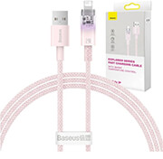 BASEUS BASEUS FAST CHARGING CABLE USB-A TO LIGHTNING EXPLORER SERIES 1M 2.4A PINK