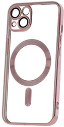 OEM COLOR CHROME MAG CASE FOR IPHONE 15 PRO MAX 6.7 ROSE GOLD