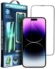 5D FULL GLUE TEMPERED GLASS FOR IPHONE 15 PRO BLACK + APPLICATOR