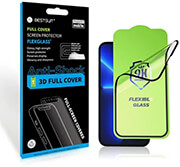 BESTSUIT FLEXIBLE HYBRID GLASS 5D FOR APPLE IPHONE 15 BLACK