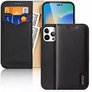 DUX DUCIS DUX DUCIS HIVO LEATHER WALLET CASE FOR APPLE IPHONE 15 PRO MAX BLACK