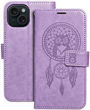 MEZZO BOOK CASE FOR IPHONE 15 DREAMCATCHER PURPLE