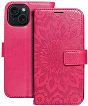 MEZZO BOOK CASE FOR IPHONE 15 MANDALA MAGENTA