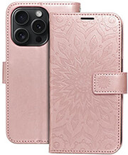 MEZZO BOOK CASE FOR IPHONE 15 PRO MANDALA ROSE GOLD