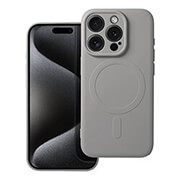SILICONE MAG COVER CASE WITH MAGSAFE FOR IPHONE 15 PRO TITANIUM GREY