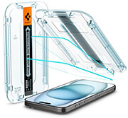 SPIGEN GLASS TR EZ FIT 2 PACK TRANSPARENCY FOR IPHONE 15