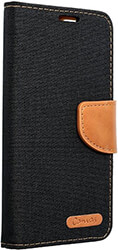 ΘΗΚΗ CANVAS BOOK CASE FOR SAMSUNG S24 PLUS BLACK