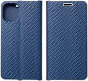 ΘΗΚΗ LUNA BOOK CARBON FOR SAMSUNG S24 BLUE