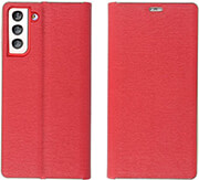 ΘΗΚΗ LUNA BOOK GOLD FOR SAMSUNG S24 ULTRA RED