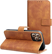 ΘΗΚΗ TENDER BOOK CASE FOR SAMSUNG S24 ULTRA BROWN