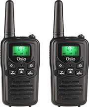 OSIO OPM-1050 MΑΥΡΟ ΕΠΑΝΑΦΟΡΤΙΖΟΜΕΝΟ PMR WALKIE TALKIE ΜΕ ΦΑΚΟ ΚΑΙ ΚΑΛΩΔΙΟ 8 KM, 0.5W