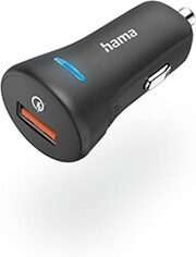 HAMA HAMA 201633 QUALCOMM QUICK CHARGE 3.0 FAST CHARGER FOR CAR, USB-A, 19.5 W, BLACK