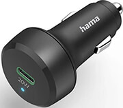 HAMA HAMA 201637 CAR QUICK CHARGER, USB-C, POWER DELIVERY (PD) / QUALCOMM&amp;REG;, 20 W, BLACK