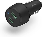 HAMA HAMA 201632 CAR QUICK CHARGER, 2X USB-C POWER DELIVERY/QUALCOMM &amp;REG;, 45 W, BLACK